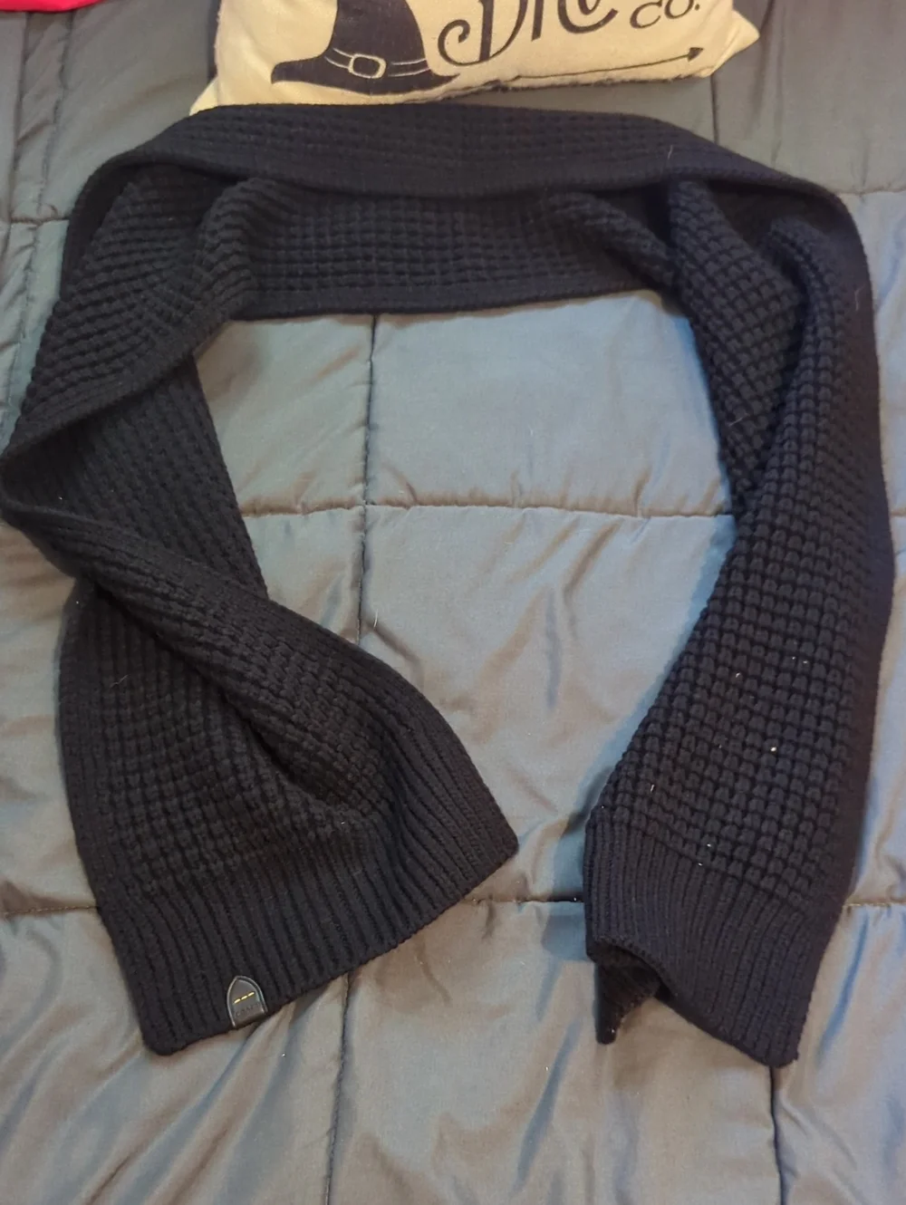 Authentic Unisex Black Coach Knit Scarf
